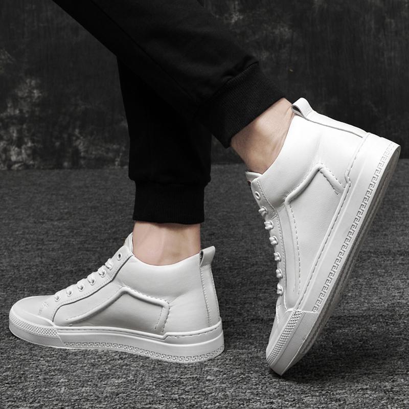 Spring Autumn Boots Men High Quality Breathable Cowboy Boots Retro Mens Shoes Genuine Leather Ankle Boots Fashion Black Sneakers