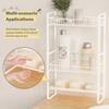Countertop Spice Rack Slim 3 Tier Tall Seasoning Storage Rack Kitchen Spice Shelf Standing Rack Skincare Organiser