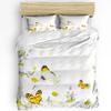 Daisy Flower Butterfly Bushes 3pcs Bedding Set For Double Bed Home Textile Duvet Cover Quilt Cover Pillowcase