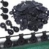 100pcs/200pcs Black Shade Cloth Clips - Durable PP Round Plastic Fasteners for Sun Shades, Patio Mesh Tarps & Garden Covers