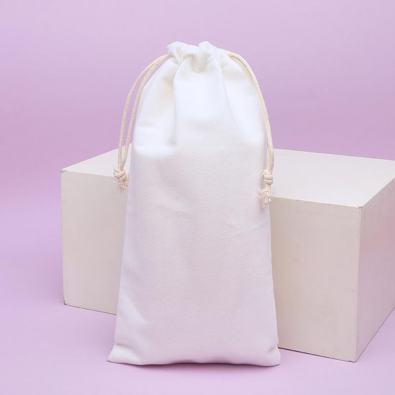 **Dance Shoe Drawstring Velvet Bag with Custom Silk Screen Logo, 13x27**