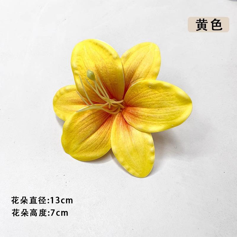Bohemian Seaside Atmosphere Simulation Vanilla Lily Flower Hair Clip Headpiece Vacation Gradient Accessory