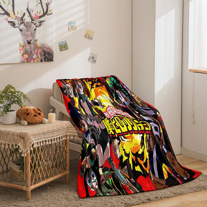 Cartoon Hero Academy Series Double Sided Flannel 3D Digital Printing Blanket Blanket
