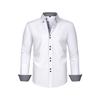 Herrenmode Frühling und Sommer Top Patchwork T-Shirt Langarm Umlegekragen Hemd