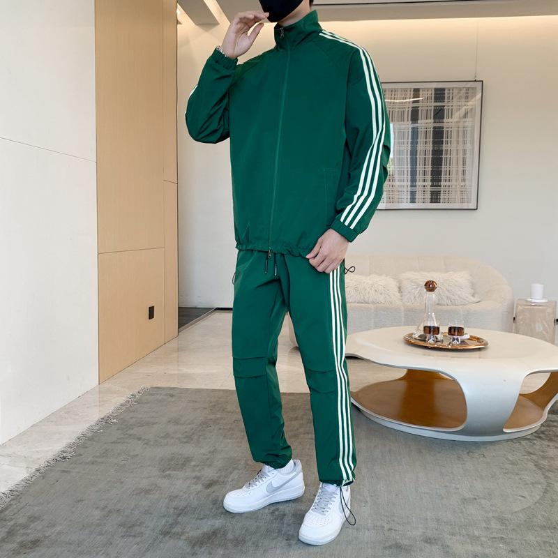 Pánská retro tepláková bunda se třemi pruhy a stojáčkem