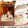Charming Christmas Wooden Cabin Puzzle Decoration For Festive Table Displays And Diy Gifts