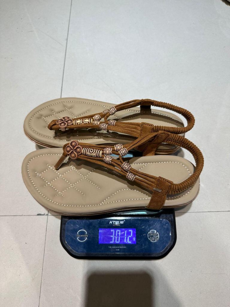 Women's Plus Size Elastic Band Soft Sole Flip-Flops - European & American Summer Sandals for Beach