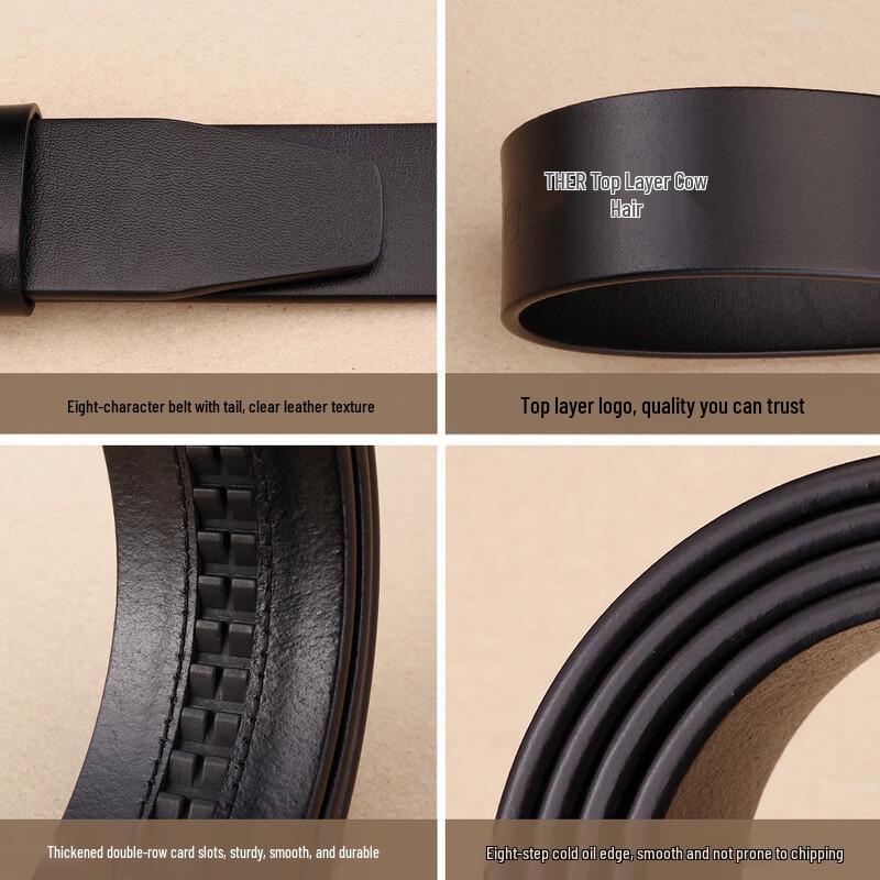 Nu Dang Jia Men's First-Layer Cowhide Automatic Buckle Belt