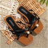 Fashion New Popular Women Slipper Woman Summer Flats Heel Roman Shoes Low Heels Sandals Footwear Women's Gladiator Open Toe Beach Ladies