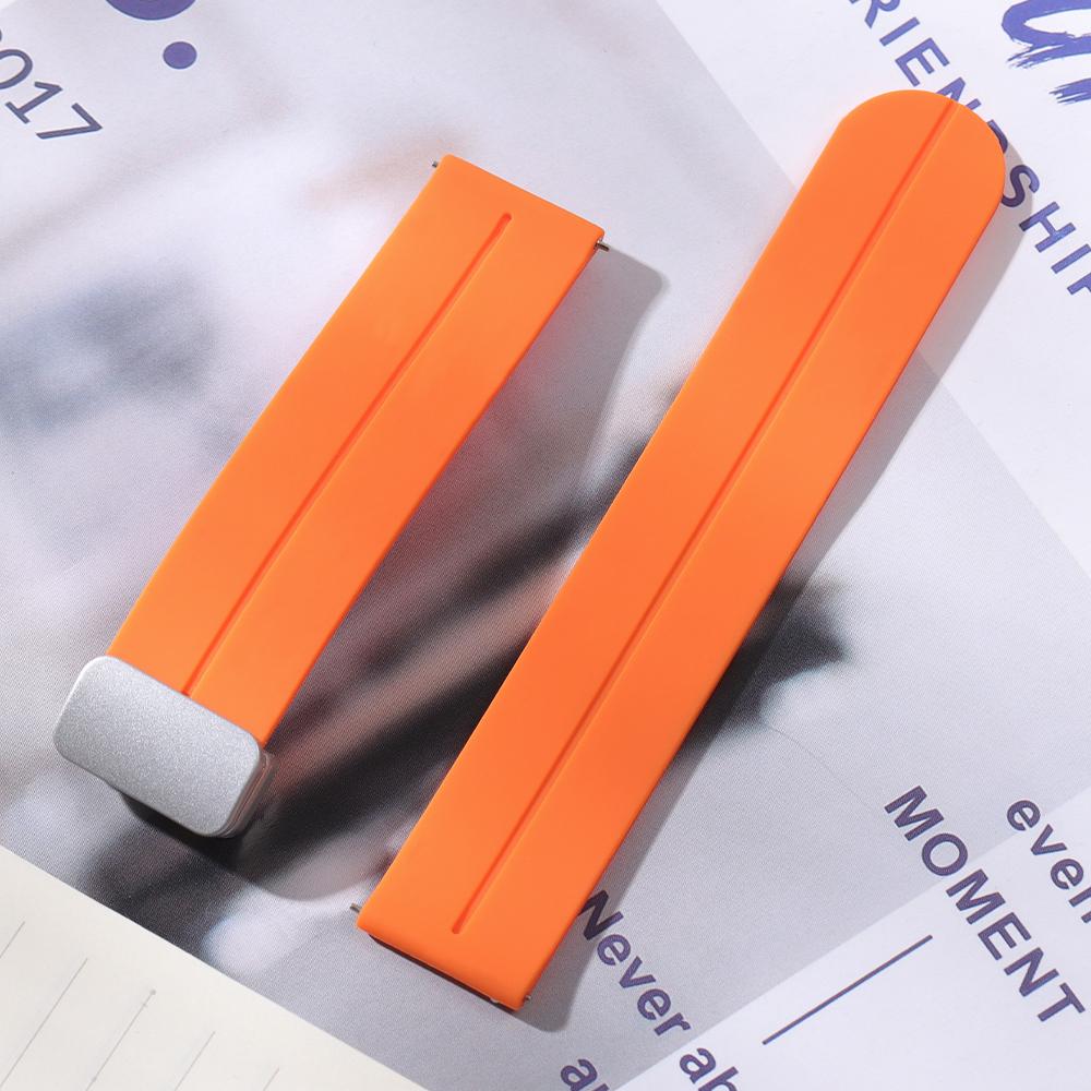 18mm 20mm 22mm Folding Buckle Silicone Strap for Rolex Band Universal Soft Rubber Strap Quick Release Replacement Bracelet