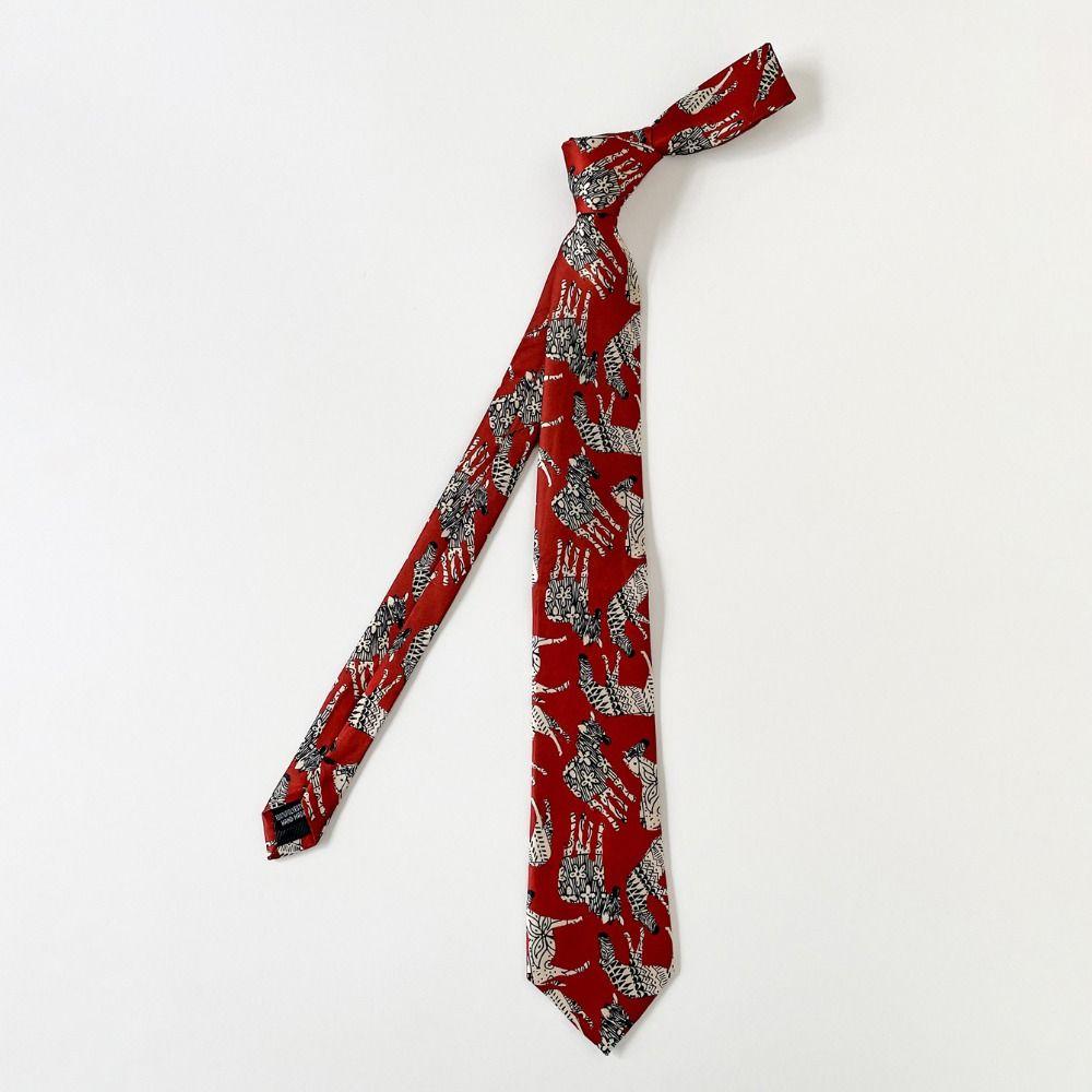 Long Leopard Print Necktie Korean JK Uniform Necktie Belt Accessories  Uniform Suit