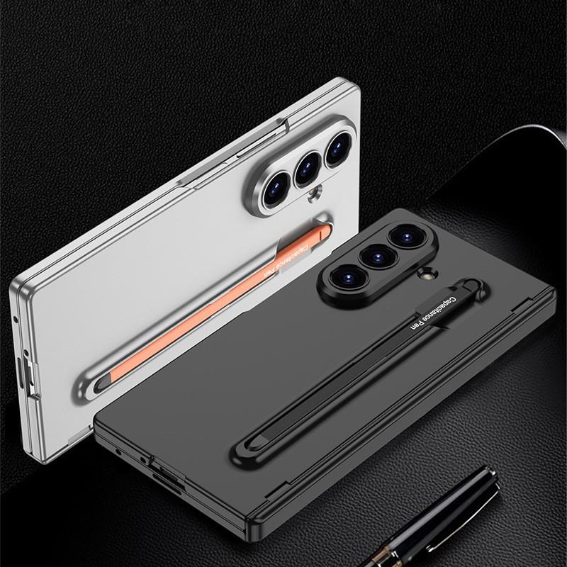 Slim Magnetic Foldable Case With S Pen Slot Galaxy Z Fold6 Fold7 Shockproof PC Cover Matte Finish