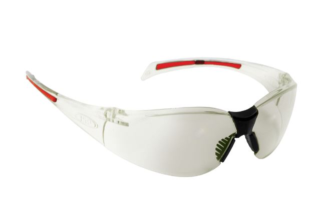JSP STEALTH 8000 SAFETY GLASSES TRANSPARENT/RED - Occupational Health and Safety JSP 2602