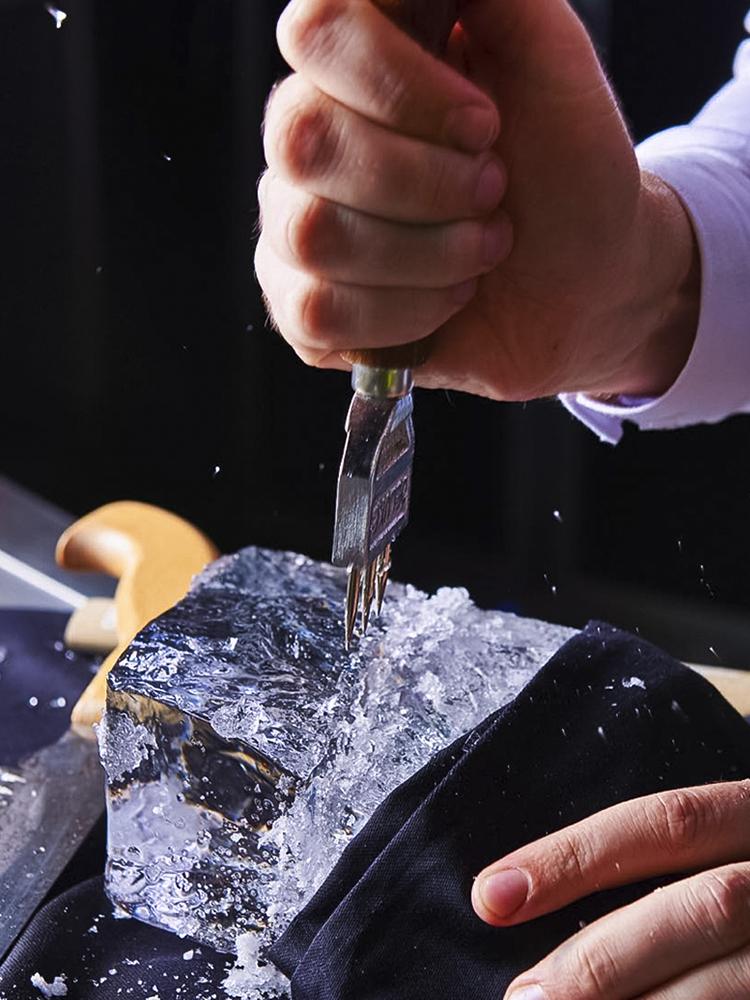 Ice Pick - solidny rozdrabniacz do lodu, stal nierdzewna 304, trzy-/czterozębny rozdrabniacz do lodu dla barmanów koktajlowych