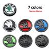 2025 New 2pcs 80mm/90mm 3D Car Emblem Badge Hood Front Rear Trunk Logo For Skoda Fabia 1 2 Octavia A7 RS Superb Rapid Yeti Karoq