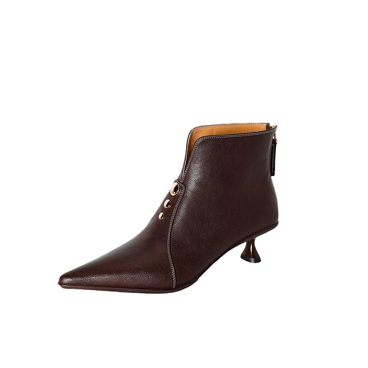 Fashion New Autumn Winter Split Leather Women Boot Shoes for Women Pointed Toe Fashion Boot Handmade High Heels Ankle Boot Zapatos Mujer