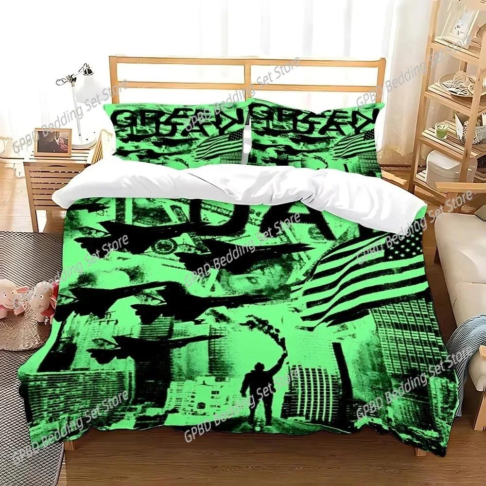 Green Day 'AMERICAN IDIOT 3D NOU Huse de pilotă Huse de pernă Set de lenjerie de pat Decorare Dormitor Adult Fată Copii Single Dublu Mare