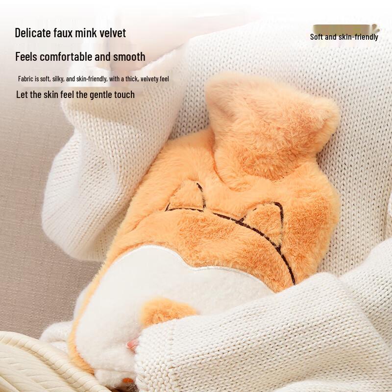 Lexuere Gelber Corgi Gummi-Wärmflasche