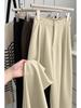 Women's High Waist Wide Leg Suit Pants: Spring/Summer Loose Fit, Straight Cut, Floor-Length Trousers