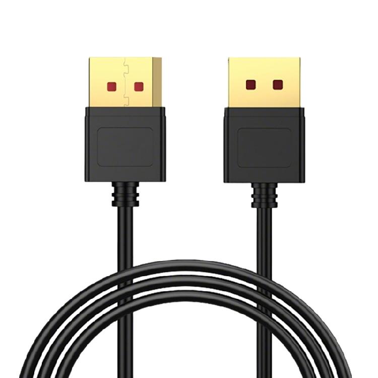 Molded Strain Relief DisplayPort Cable with Male-to-Male Ends, DisplayPort 1.4 Support, and Direct Video Transmission