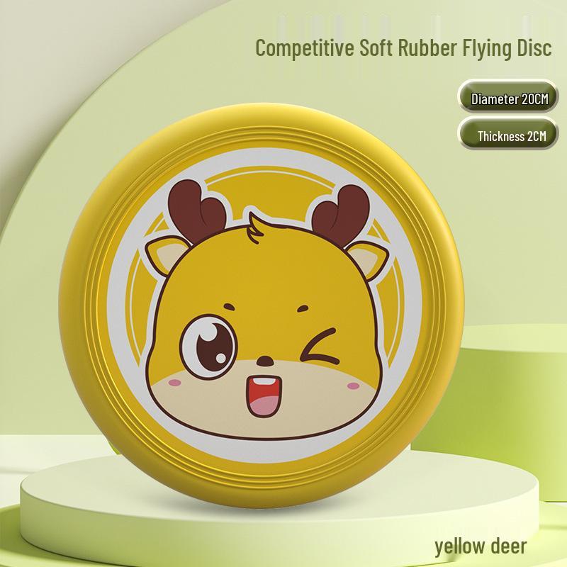 

Cartoon Soft Frisbee for Kids - Hand-Thrown Pet Flying Disc for Outdoor Fun and Sports