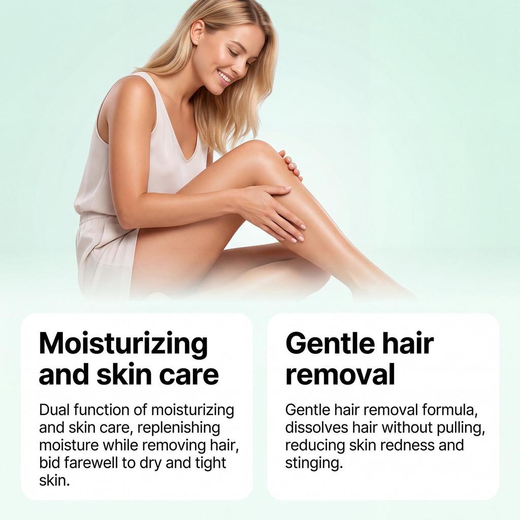 OCEAURA Refreshing Moisturizing Depilatory Cream for Smooth, Gentle, and Non-Irritating Hair Removal