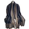 Fashion Imitation Cashmere Elegant Scarf Shawl Dual-Purpose Shawl Korean Spring And Summer Classic Warm Gold Thread Scarf Women