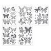5Pcs Flower/Leaf/Butterfly Stencils PET Painting Templates For Painting on Paper Wood Metal Glass Fabric Wall Decoration