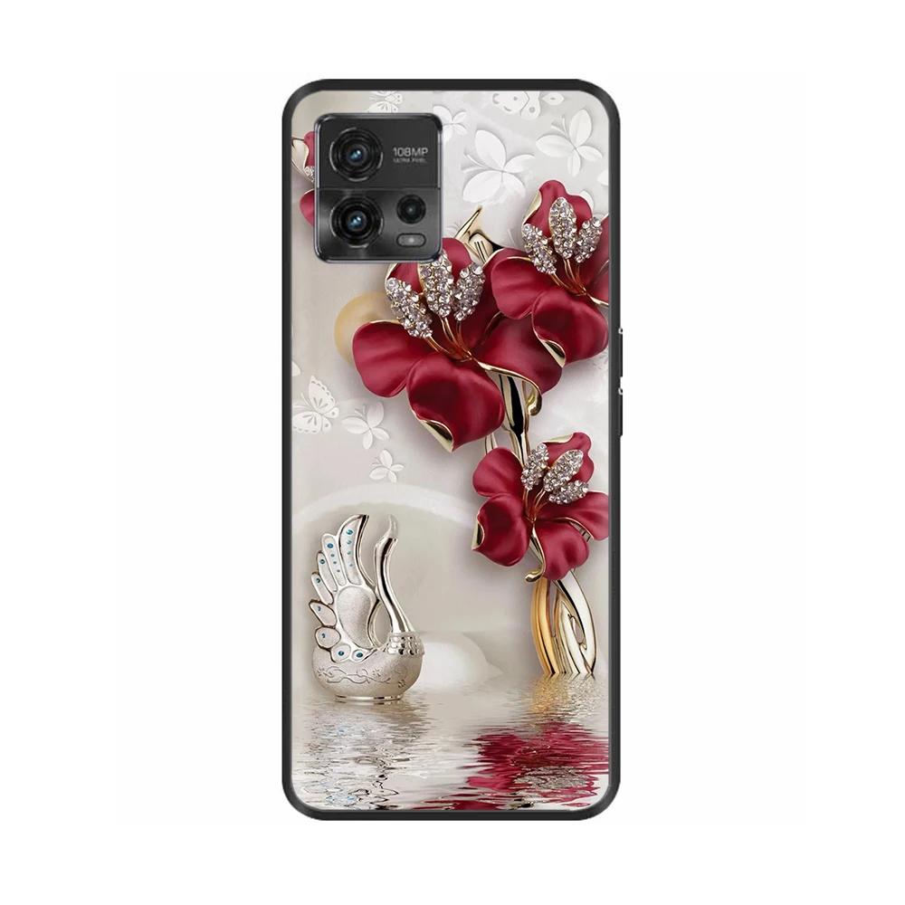 For Moto G72 Case Couple Panda Phone Back Cover For Motorola G72 Cover MotoG72 G 72 Protective Soft Liquid Silicone Funda Bumper