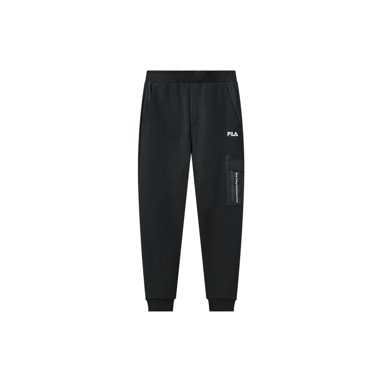 

FILA Letter Logo Print Cuffed Sports Pants Men bottoms Black F11M319602F-BK XL