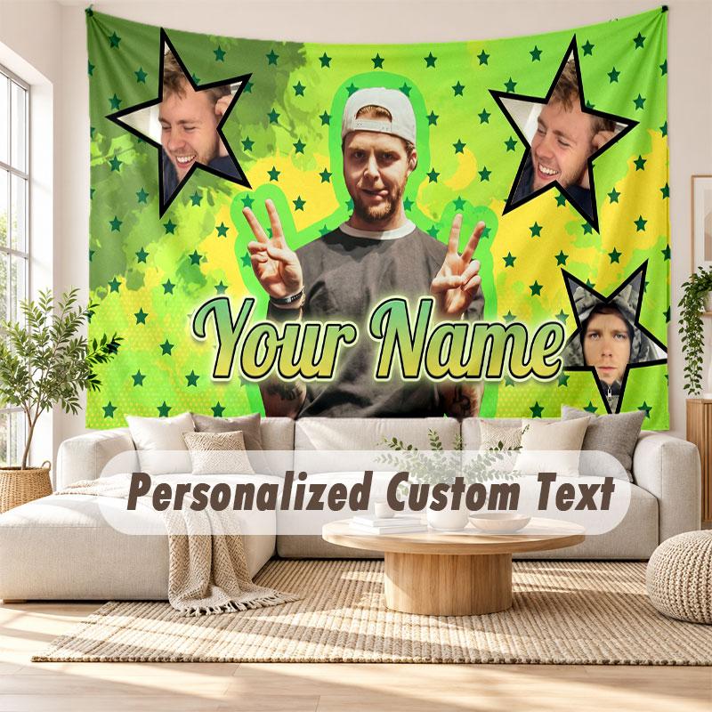 Custom Name Wall Hanging Tapestry,Alex Warren Decorative Backdrop Tapestry For Dorm Home