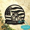 Custom Metal Patriot Emblem Wall Decor, Personalized Sign
