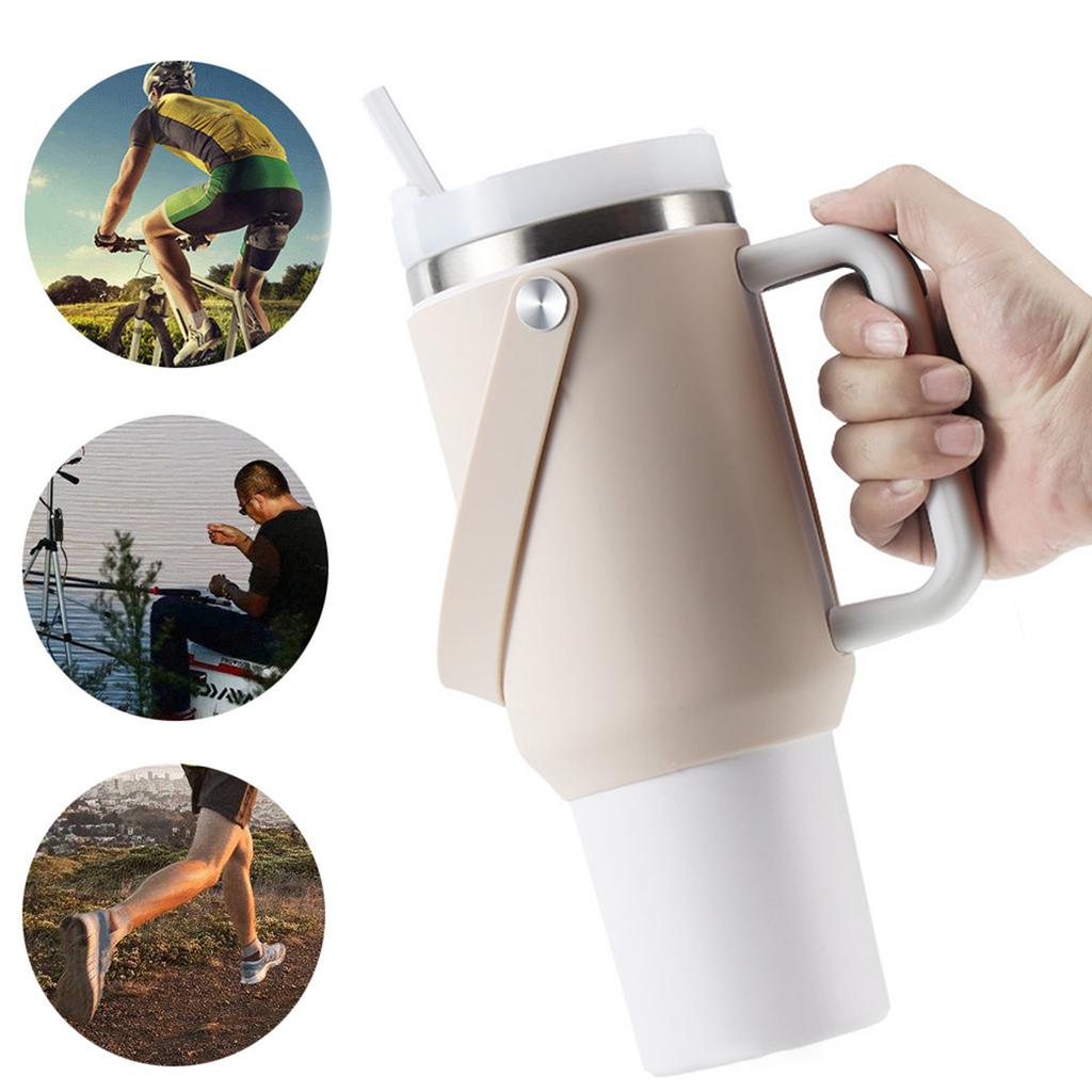 Funda de silicona para botella de agua con asa, bolsa de transporte, accesorio, funda de silicona, funda protectora, funda protectora para taza