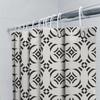 Modern geometric bathroom curtains waterproof design black white jacquard shower curtain luxury decorative custom sizes availabl