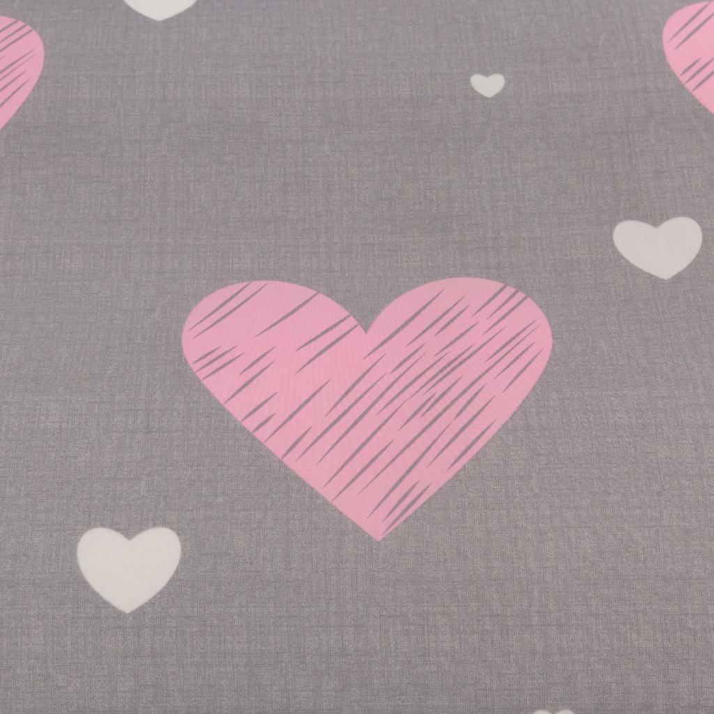 Ropa de cama de algodón 140X200 Corazón Rosa