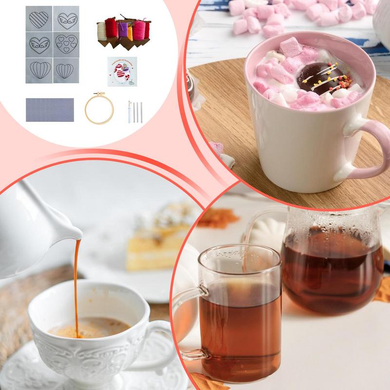 Punch Needle Embroidery Kit For Beginners Beginners Heart Embroidery Set Different Love Pattern Crafting Tool For Work Area belgium