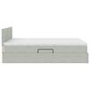 Storage Bed with Mattress Light Grey 140 x 200 cm Velvet