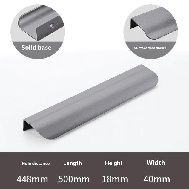 Verborgene Metall-Schubladengriffe, Moderne Schrankbeschläge für Kleiderschrank und Schubladen, 8 cm - 50 cm