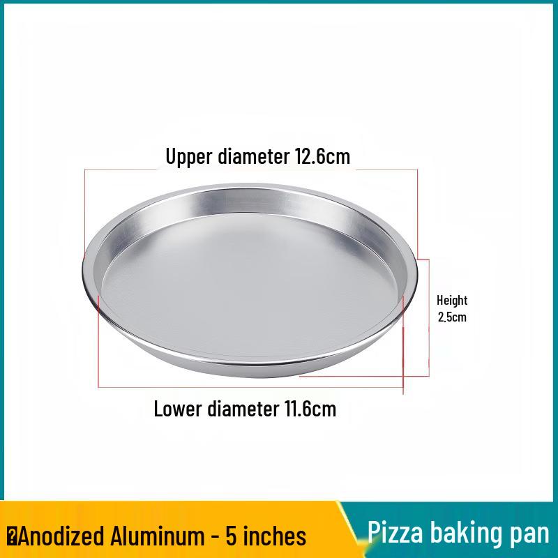 Driane Aluminum Round Deep Pizza Pan Set (2-Pack) 5 Inch
