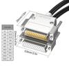 DB25 Hann Hunn Skjøtekabel 26AWG 25-pinners Dobbel Skjermet Ledning Høy Motstand PVC Svart Ulike Lengder