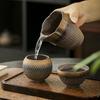 Retro Coarse Pottery Jumping Knife Craft Master Cup Teacup Tea Cup Single Cup Kung Fu Tea Set Household Teacup