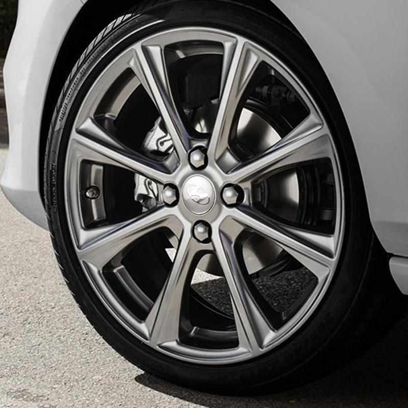 4Pcs 56MM Car Styling Aluminum Wheel Center Hub Cap Stickers For Hyundai Accent Tucson Solaris Sonata I20 Elantra Sonata Santafe
