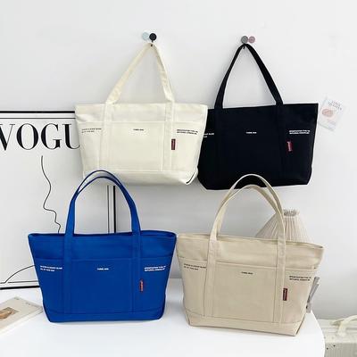 Canvas Large-capacity Women's Shoulder Bag Women's New Versatile Underarm Bag Commuter Tote Bag