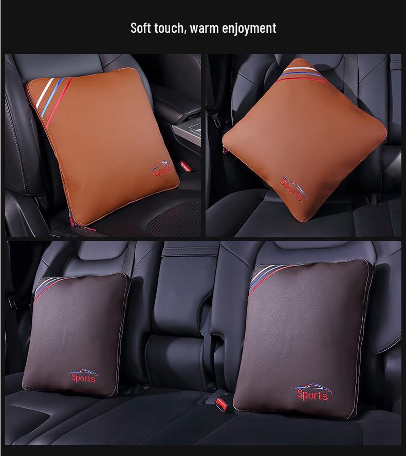 Versatile Car Air Conditioning Quilt, Cushion & Pillow: Dual-Use for Lumbar Support & Backrest, Fits Various Car Models