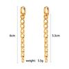 MamacitaSlay 18K Gold Plated Snowflake Long Tassel Hoop Earrings 316L Stainless Steel Waterproof Jewelry For Women Everyday Wear