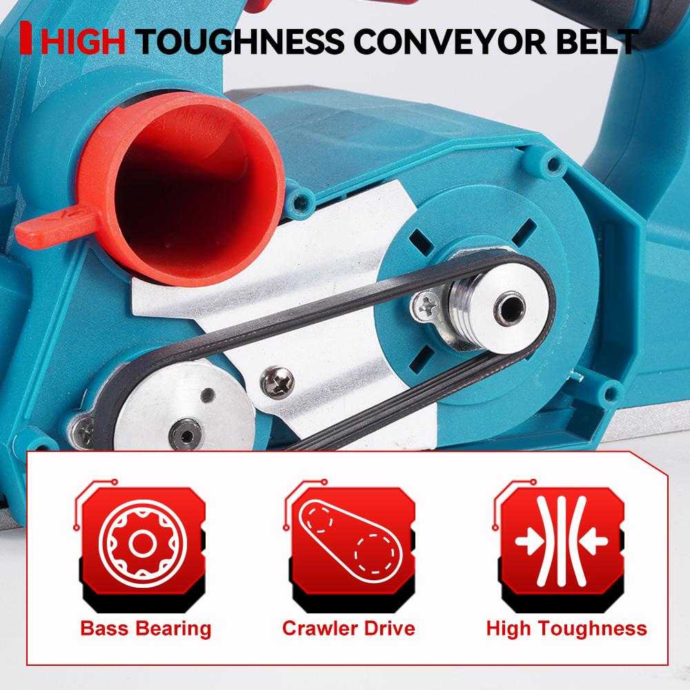 ONEVAN Electric Planer 82MM Handheld Electric Router Trimmer Woodworking Power Tool For Makita 18V Battery Pin