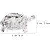 WINOMO Crystal Turtle Feng Shui Statue - Clear Crystal Turtle for Aquarium, Peace, Prosperity and Positive Energy Decoration