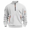 Stand-up Collar Spring and Autumn Men's Sweatshirt Zipper Multi-pocket Semi-zipper Pullover Sports and Casual Top