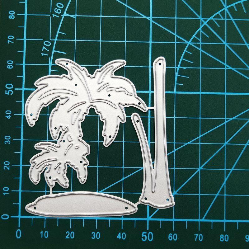 Kokospalme Metall-Stanzschablonen Schablone DIY Scrapbooking Album Stempel Papierkarte