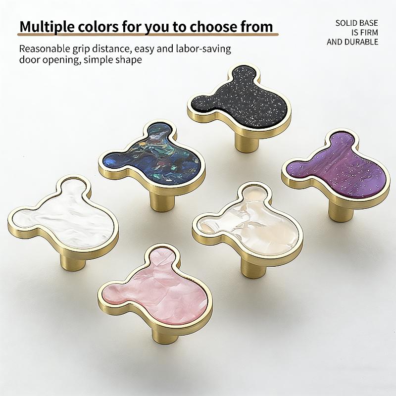 Modern Cupboard Drawer Knobs Wardrobe Furniture Single Hole Door Handle Simple Personality Children's Room Bedside Table Knobs